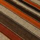 6x8 Brown Red Striped Vintage Kilim Rug, 195x259Cm