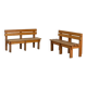 Pair of solid wood benches by Christian Durupt, Courchevel, circa 1960