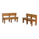 Pair of solid wood benches by Christian Durupt, Courchevel, circa 1960