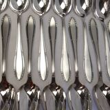 Silver plated metal spoons net service cutlery goldsmith Reneka soup
