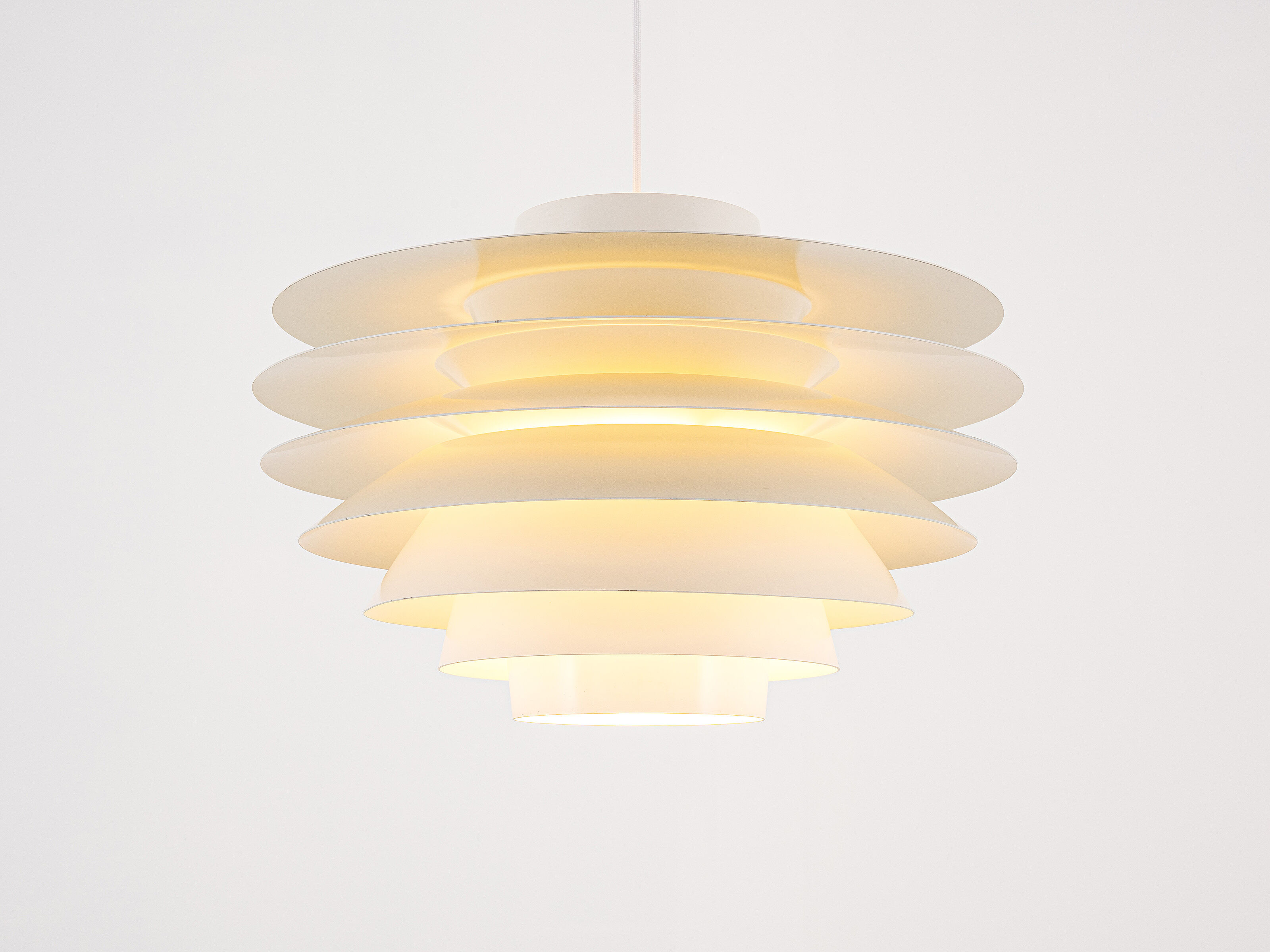 White verona lamp by svend middelboe for nordisk solar