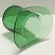 Cylindrical Green Hand-Blown Glass Vase, Empoli, Italy