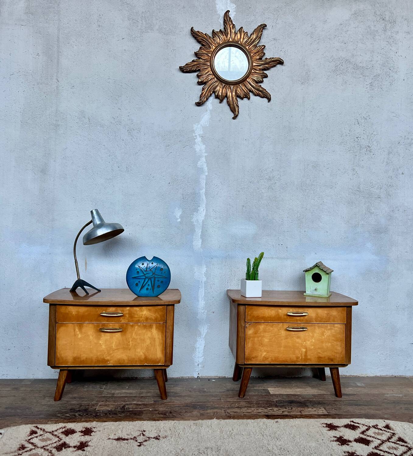 Paire de chevet / table de nuit vintage