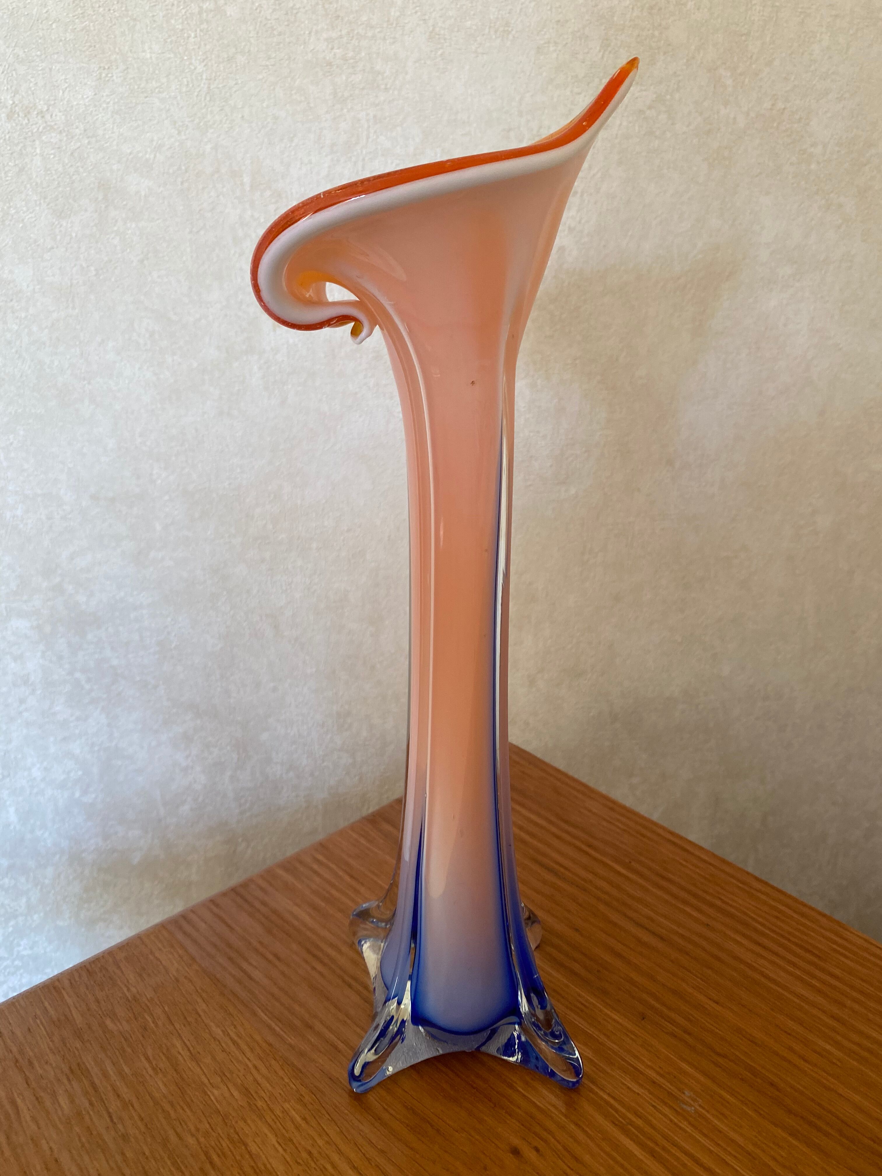 Vintage opalescent callas vase