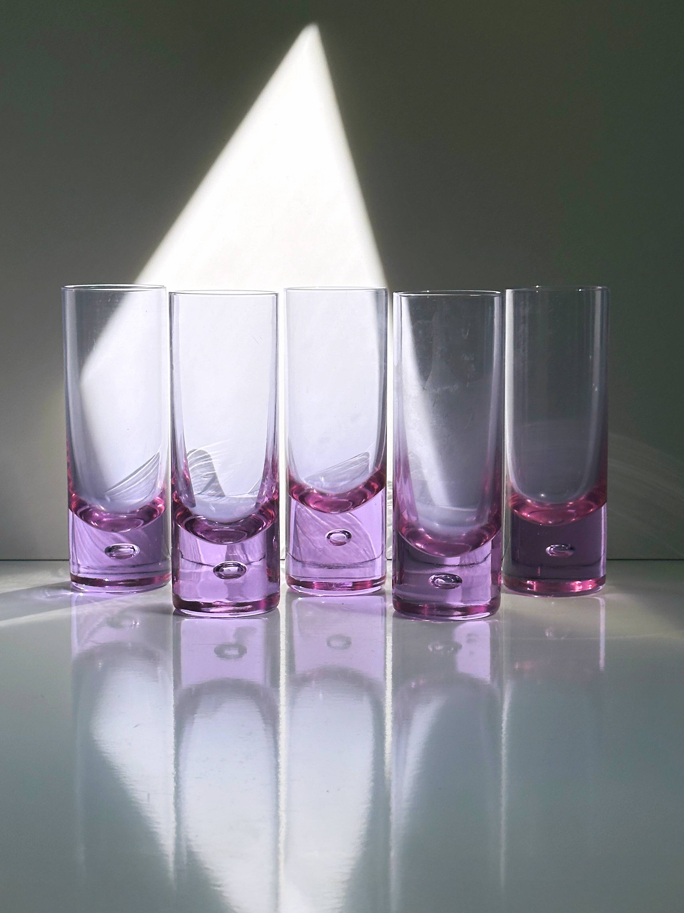 5x Verres Sergio Asti Alexandrite pour Arnolfo di Cambio