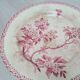 Cake dish on foot in iron earth of Gien model Pink hawthorn