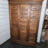 Old solid oak notary's cabinet