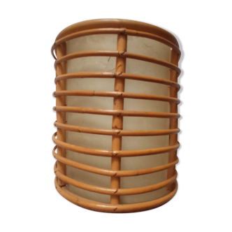 Vintage bamboo wall lamp