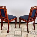 Set of 2 eclectic style chairs fameg radomsko, 1970s/80s