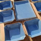Asian set of platter and ten ramekins