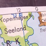 German Vintage school map of Central Europe, 1961