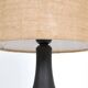Lampe de table Søholm "1040" avec abat-jour en jute / céramique / style mid-century / design danois moderne / années 1960 / 1970 / Cloos & Co.