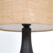 Søholm "1040" table lamp with jute lampshade / ceramic / mid-century / Danish modern design / 1960s / 1970s / Cloos & Co.