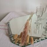 Art Deco beveled mirror tray