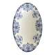 Old oval dish in Boch Frères Keramis earthenware.