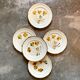 5 dessert plates in hand-painted Italian earthenware