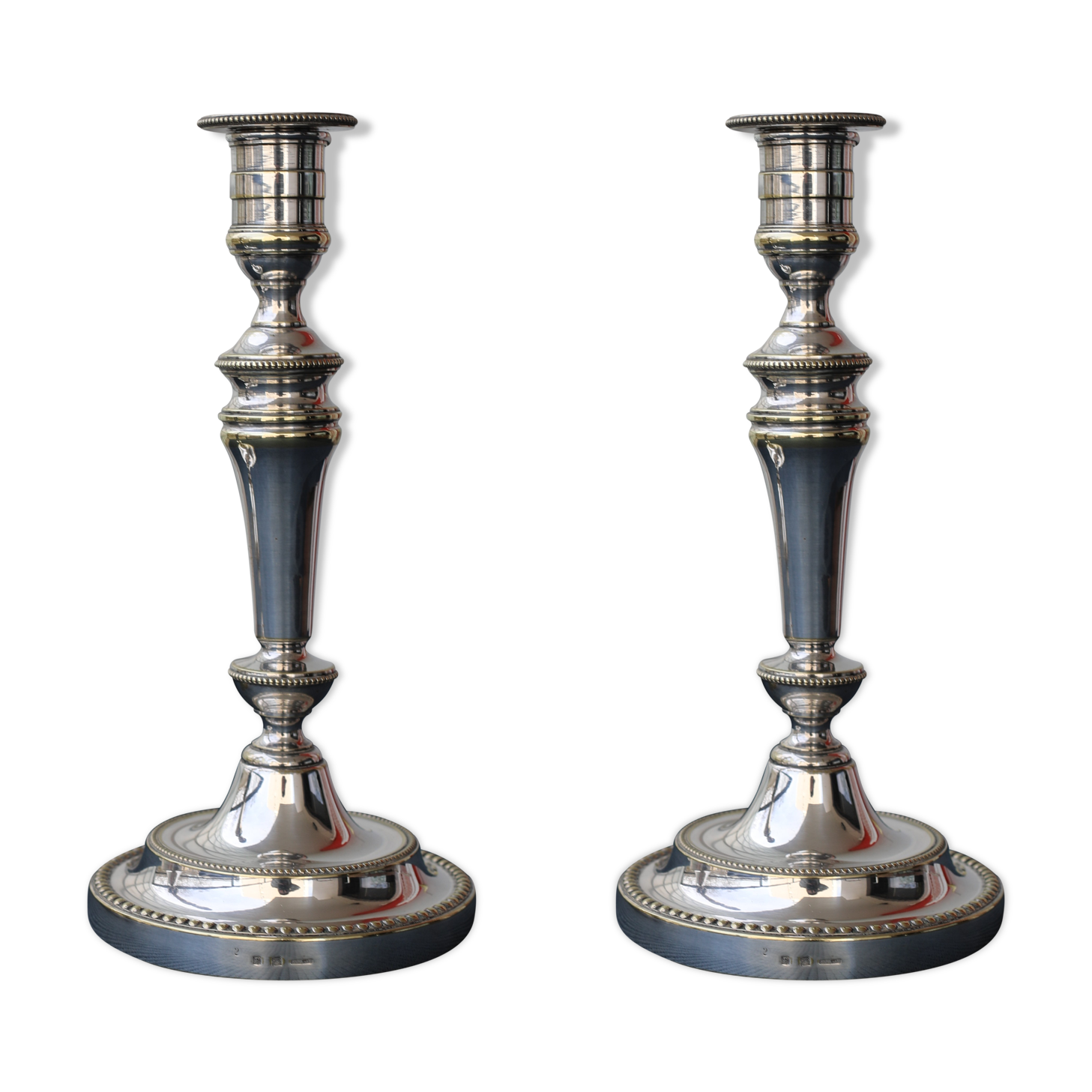 Pair of Christofle bougeoirs