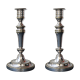 Pair of Christofle bougeoirs