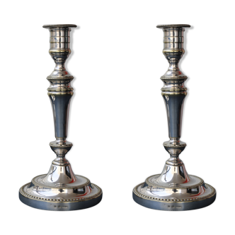 Pair of Christofle bougeoirs