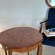 Flying table in Louis XV style with floral marquetry and bronze fittings.