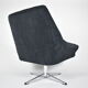 Mid-century armchair Shell, Deutsche Democratic Republic, DDR, 1960s, Black Cord, Chrome