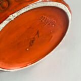 Bitossi Ceramiche orange pitcher vase by Aldo Londi Italian design