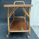 Rattan bar rolling table