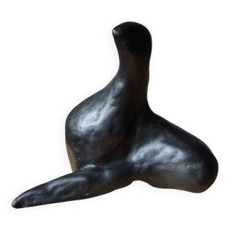 Contemporary black terracotta sculpture