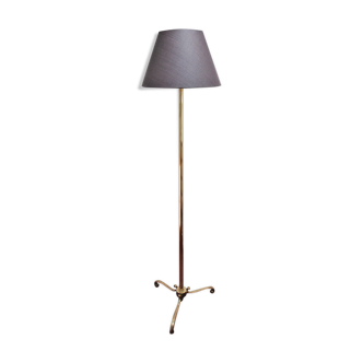 Tripod floor lamp vintage brass 60s