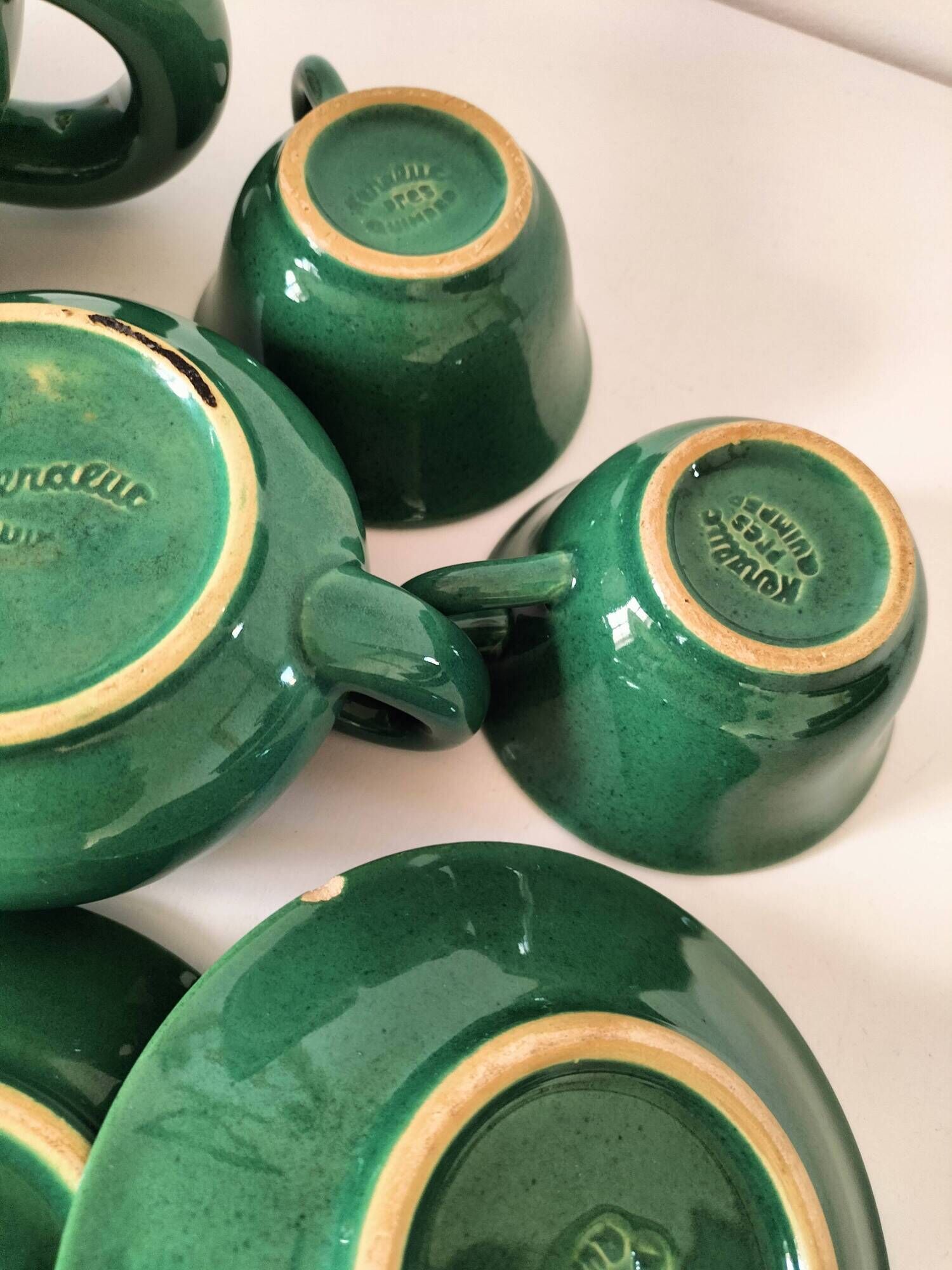 Teapot, 3 cups and sugar bowl KERALUC