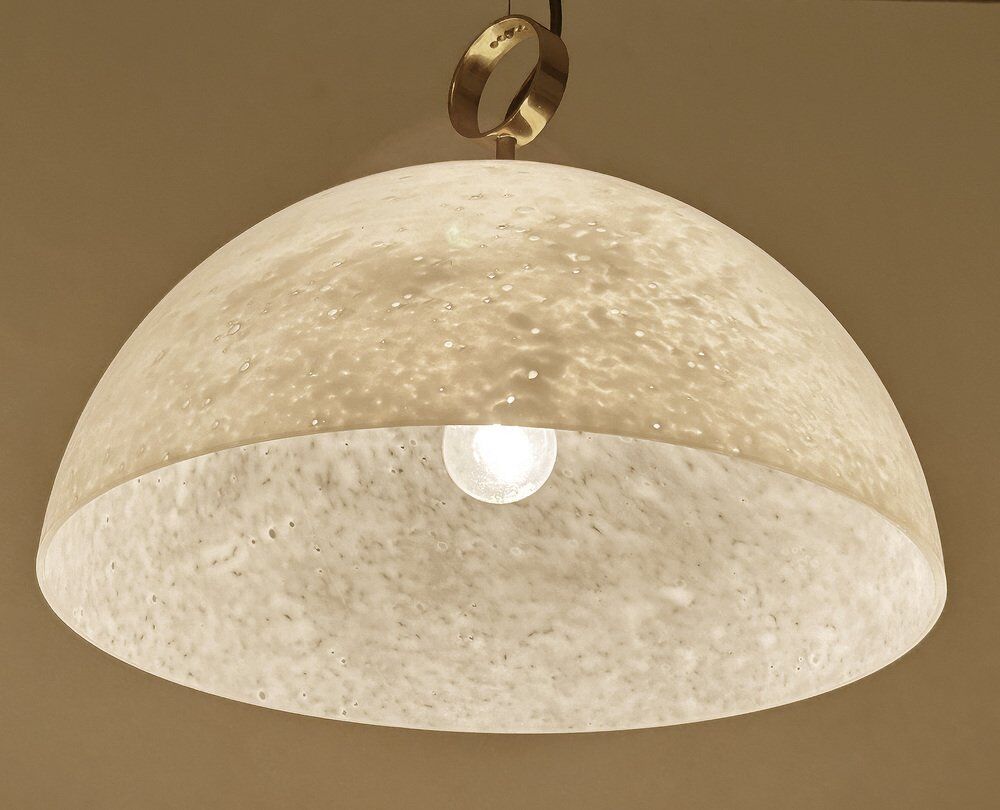 Suspension vintage en verre de Glashütte Limburg, années 1970