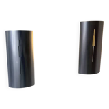 Pair of vintage wall lights, chromed metal, France 1970