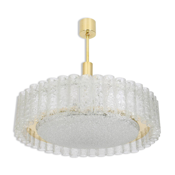 Lustres Tubes en Verre Murano Plafonnier par Doria, Allemagne, 1960s