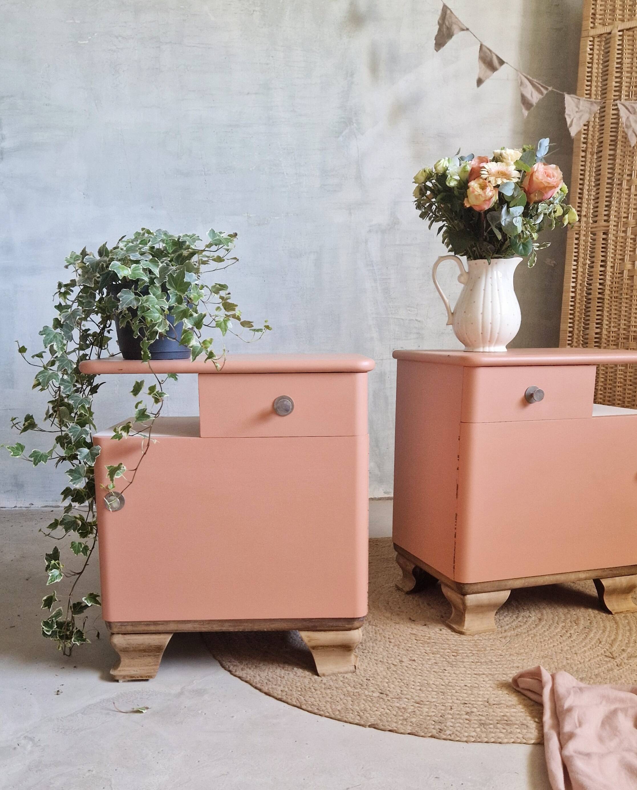 Pretty pair of art deco bedside tables