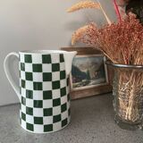 Green checkered pitcher