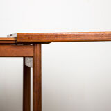 Rolling table, service, Danish expandable and double-level, teak 1960.