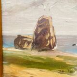 Painting: seascape - seaside in Brittany signed À Jabiol around 1900