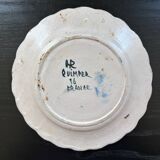 Antique plate signed HR Quimper