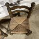Pair of beech and straw chairs 1940