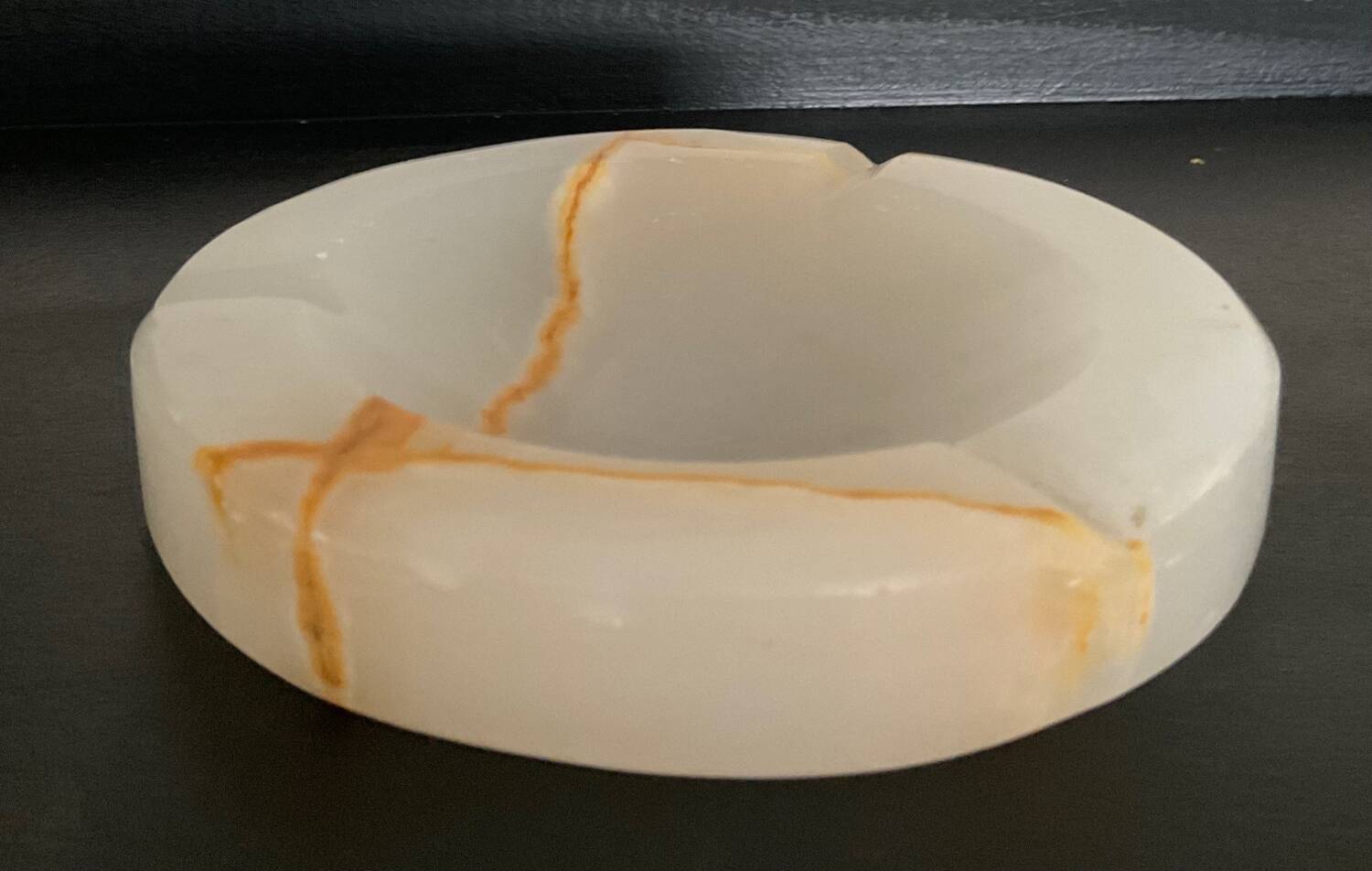 Vintage onyx ashtray from the 70s