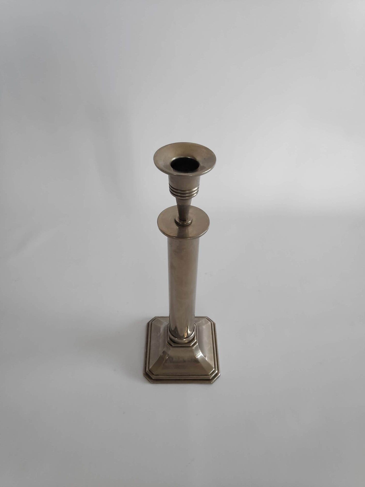 Bougeoir en métal argenté des années 60