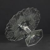 Support à gâteau Art déco transparent Support à gâteau en verre pressé à motif étoile