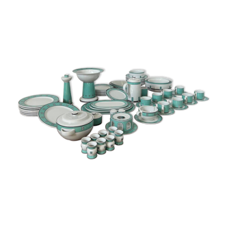 Vintage 72-piece tableware set Arzberg model Cult Focus postmodern bauhaus style