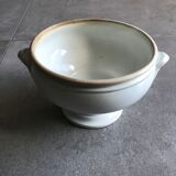 Soupière ancienne en faïence blanche de Geoffroy et Cie