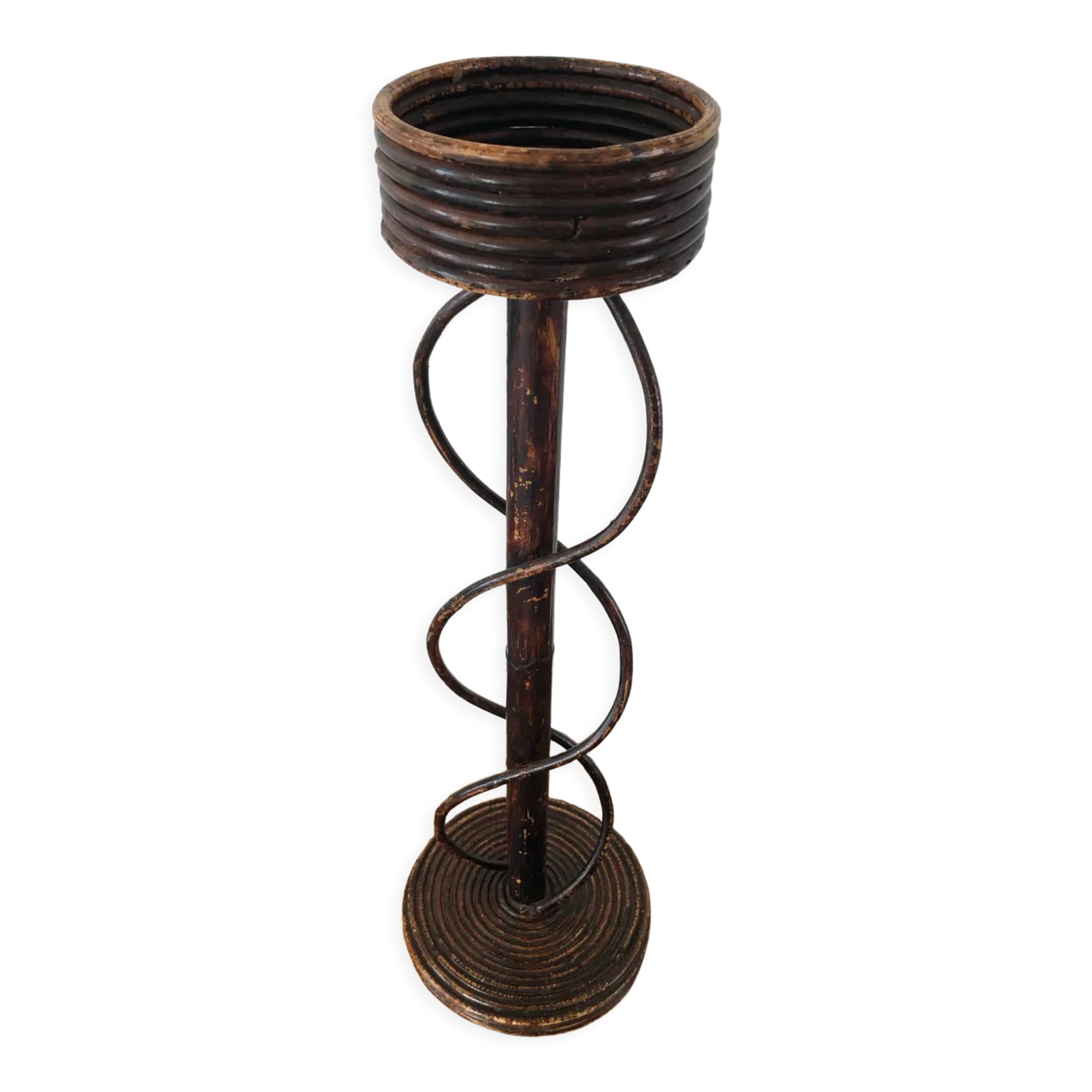 Plant holder in wicker vintage