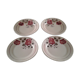 Lot of 4 plates to dessert rose Badonviller