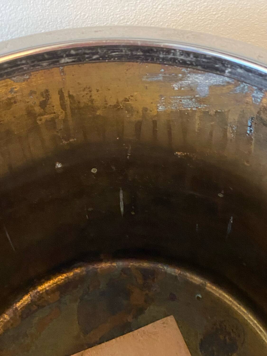 Vintage 60/70 et rare seau à glce ou caviar gucci en métal argenté