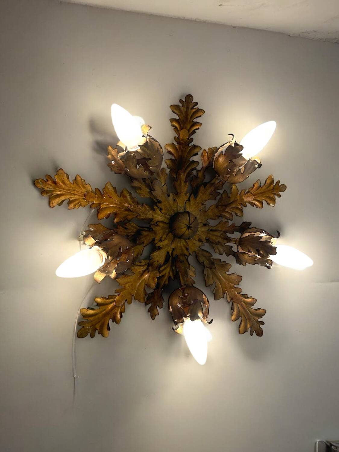 Tole Florentine Vintage Flushmount