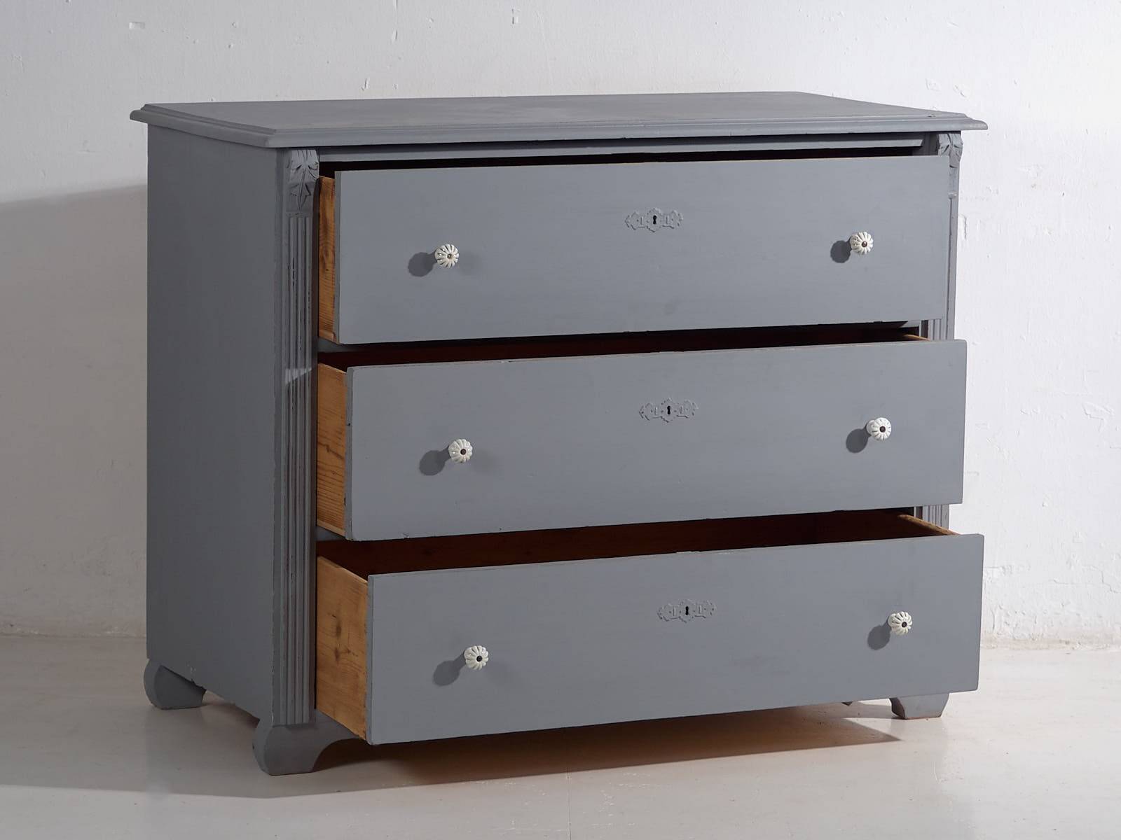 Antique silver-grey chest of drawers (c.1900) #18