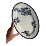 Plat ovale en terre de fer, service "Rocaille"